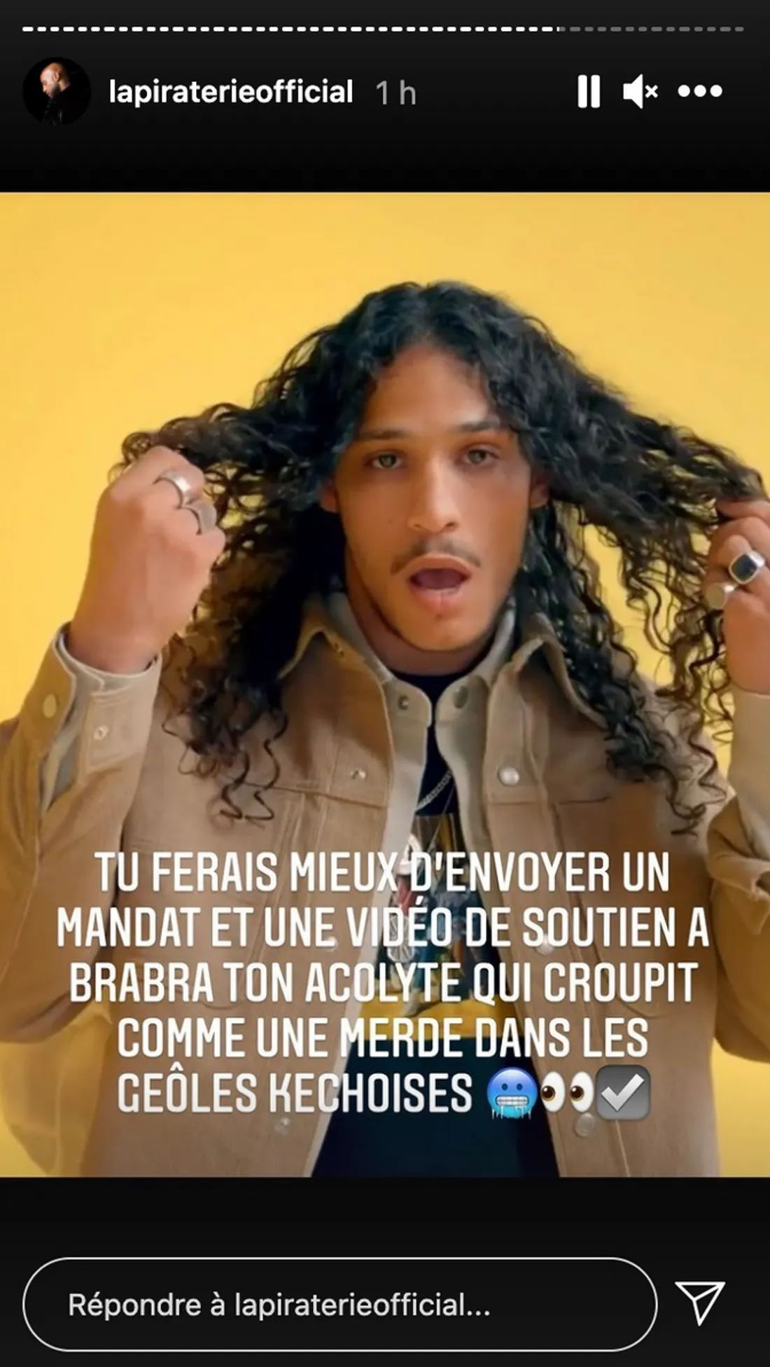 Capture d'écran Instagram lapiraterieoffical